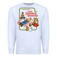 White let's summon demons Premium Sweatshirt - linhVisuals