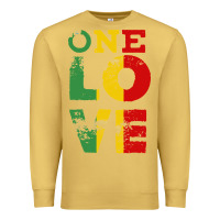 Antique Gold one love rasta reggae Premium Sweatshirt - linhVisuals