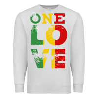 Dove Grey one love rasta reggae Premium Sweatshirt - linhVisuals