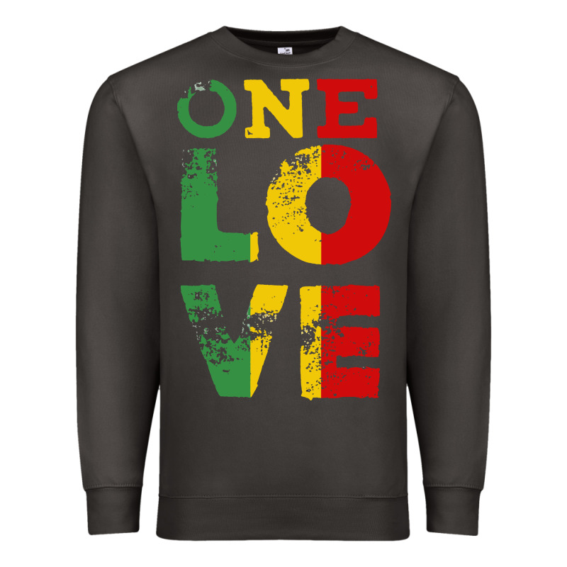 One Love Rasta Reggae Premium Sweatshirt by linhVisuals | Teevron
