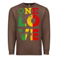 Chestnut one love rasta reggae Premium Sweatshirt - linhVisuals