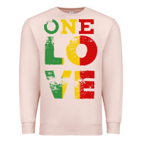 Pale Pink one love rasta reggae Premium Sweatshirt - linhVisuals