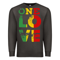 Smoke one love rasta reggae Premium Sweatshirt - linhVisuals