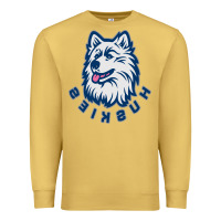 Antique Gold HUSKIES Premium Sweatshirt - linhVisuals