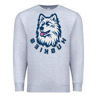 Heather Grey HUSKIES Premium Sweatshirt - linhVisuals
