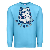 Ocean Blue HUSKIES Premium Sweatshirt - linhVisuals