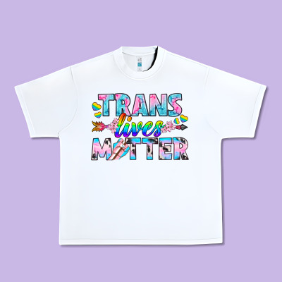 Western Lgbtq+ Trans Lives Matter Urban Heavy Tee Designed By Bundleandbundleshop