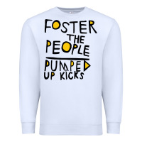White Foster The People Pumped Up Kicks Premium Sweatshirt - linhVisuals