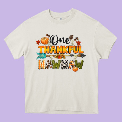 One Thankful Mawmaw Heavy Core Tee Designed By Cowgirlartshop