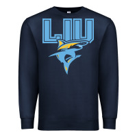 Navy long island university sharks Premium Sweatshirt - linhVisuals