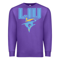 Purple long island university sharks Premium Sweatshirt - linhVisuals
