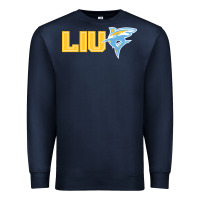 Navy long island university sharks Premium Sweatshirt - linhVisuals