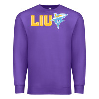 Purple long island university sharks Premium Sweatshirt - linhVisuals