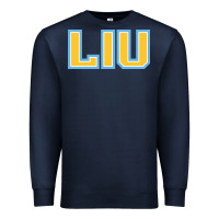 Navy long island university sharks Premium Sweatshirt - linhVisuals