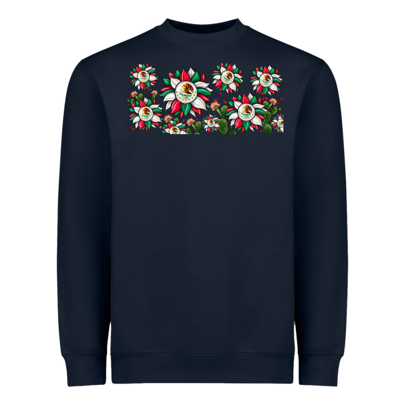 Mexican Flag Sunflower Heavyweight Sweatshirt by JahusDesignShop | Teevron