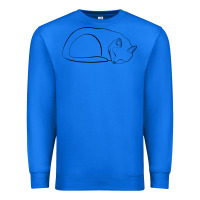 True Royal Sleeping Cat Line Art Premium Sweatshirt - linhVisuals