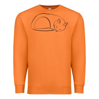 Carrot Sleeping Cat Line Art Premium Sweatshirt - linhVisuals