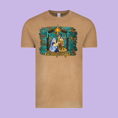 Oh Holy Night Western Vintage Tee Designed By Ranaportraitstore