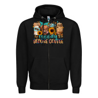 Black moody before coffee Zipper Hoodie - JahusDesignShop