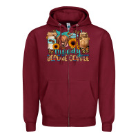 Burgundy moody before coffee Zipper Hoodie - JahusDesignShop