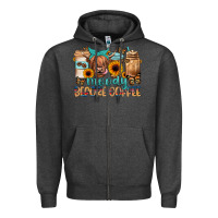 Charcoal Heather moody before coffee Zipper Hoodie - JahusDesignShop