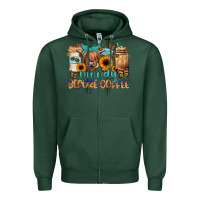 Sports Green moody before coffee Zipper Hoodie - JahusDesignShop
