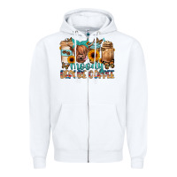 White moody before coffee Zipper Hoodie - JahusDesignShop
