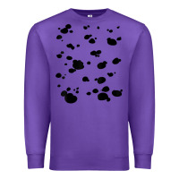 Purple dalmatian dog pattern funny diy costume t shirt Premium Sweatshirt - linhVisuals