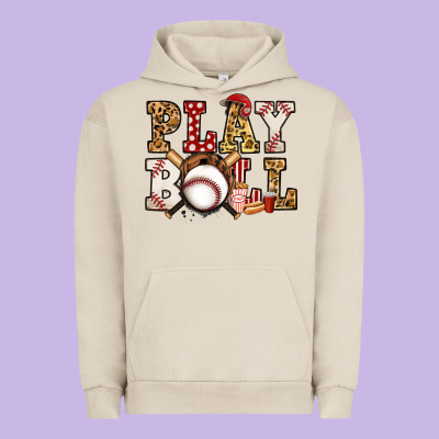 Baseball Play Ball Urban Hoodie Designed By Jasminsmagicworld