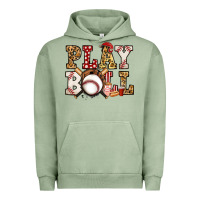 Pigment Oil Green baseball play ball Urban Hoodie - Jasminsmagicworld