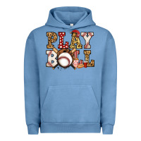 Pigment Pebble Blue baseball play ball Urban Hoodie - Jasminsmagicworld