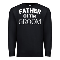 Black father of the groom t shirt wedding gift Premium Sweatshirt - linhVisuals