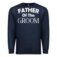 Navy father of the groom t shirt wedding gift Premium Sweatshirt - linhVisuals