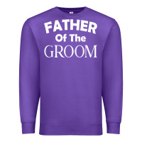 Purple father of the groom t shirt wedding gift Premium Sweatshirt - linhVisuals