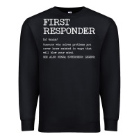 Black first responder  definition design Premium Sweatshirt - linhVisuals