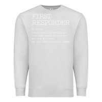 Dove Grey first responder  definition design Premium Sweatshirt - linhVisuals