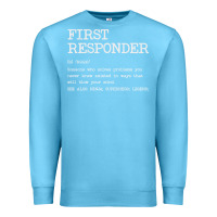 Ocean Blue first responder  definition design Premium Sweatshirt - linhVisuals