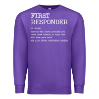 Purple first responder  definition design Premium Sweatshirt - linhVisuals