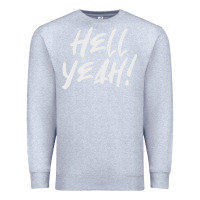 Heather Grey hell yeah! Premium Sweatshirt - linhVisuals