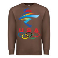 Chestnut USA OLYMPIC RINGS Premium Sweatshirt - linhVisuals