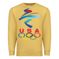 Antique Gold USA OLYMPIC RINGS Premium Sweatshirt - linhVisuals