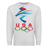 Dove Grey USA OLYMPIC RINGS Premium Sweatshirt - linhVisuals
