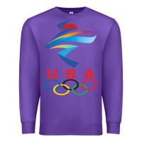 Purple USA OLYMPIC RINGS Premium Sweatshirt - linhVisuals