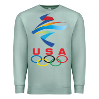 Seafoam USA OLYMPIC RINGS Premium Sweatshirt - linhVisuals