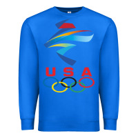 True Royal USA OLYMPIC RINGS Premium Sweatshirt - linhVisuals