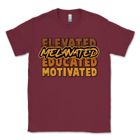 Burgundy Elevated melanated educated motivated Classic Tee - HowdyJamesFarm