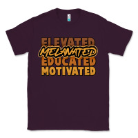 Plum Elevated melanated educated motivated Classic Tee - HowdyJamesFarm