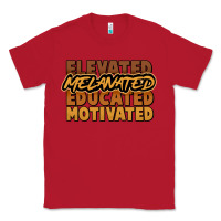 Red Elevated melanated educated motivated Classic Tee - HowdyJamesFarm