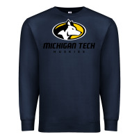 Navy michigan tech Premium Sweatshirt - linhVisuals