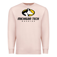 Pale Pink michigan tech Premium Sweatshirt - linhVisuals